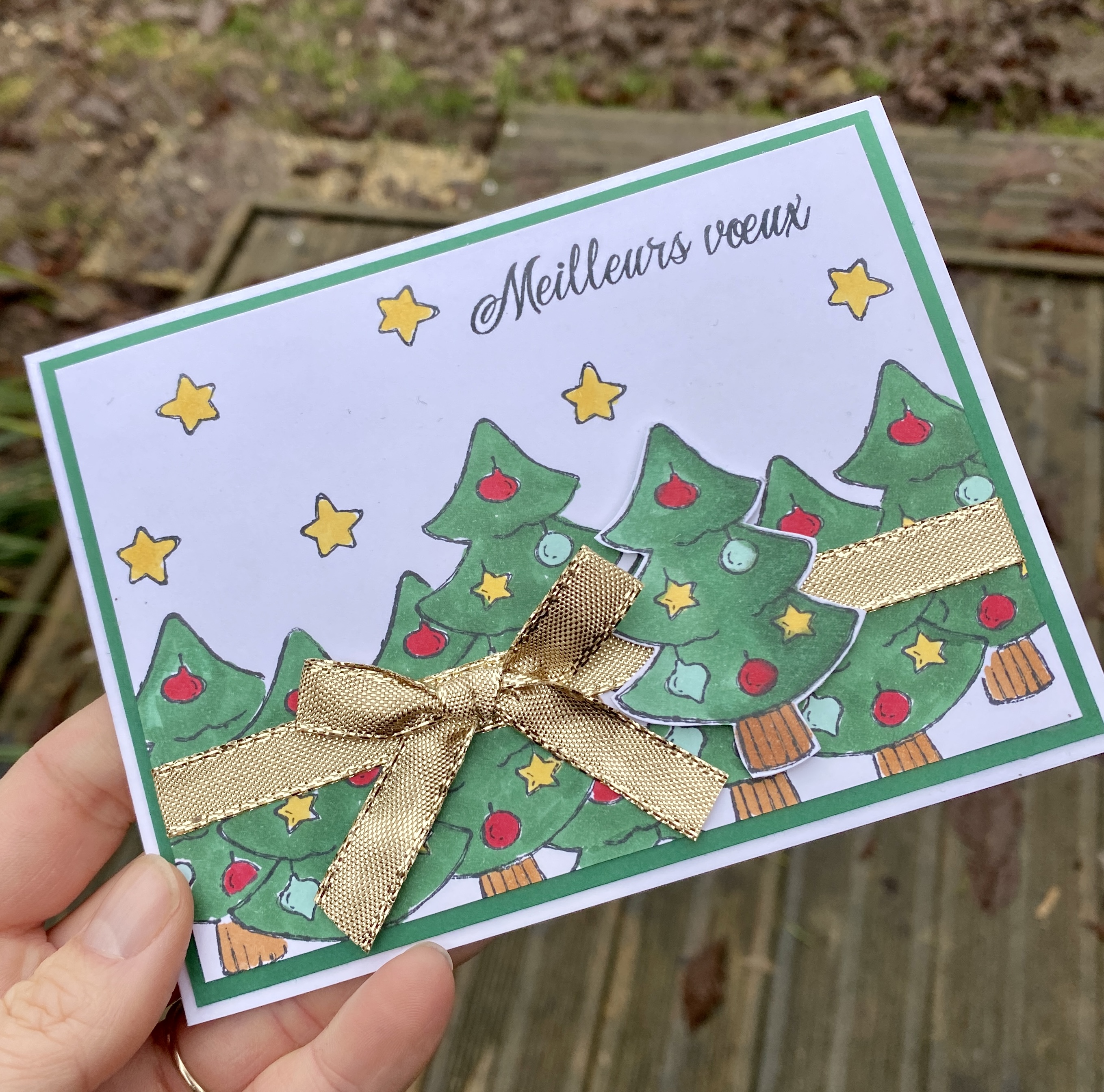 Une Carte Pleine De Sapins | Soph'En Scrap